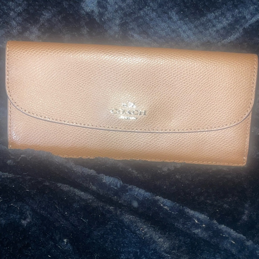 Soft brown Coach leather wallet. Never used